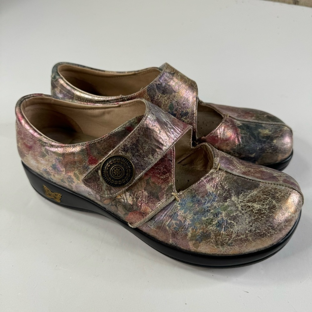Alegria Floral Kaitlyn Patina Mary Jane Shoes Size 40